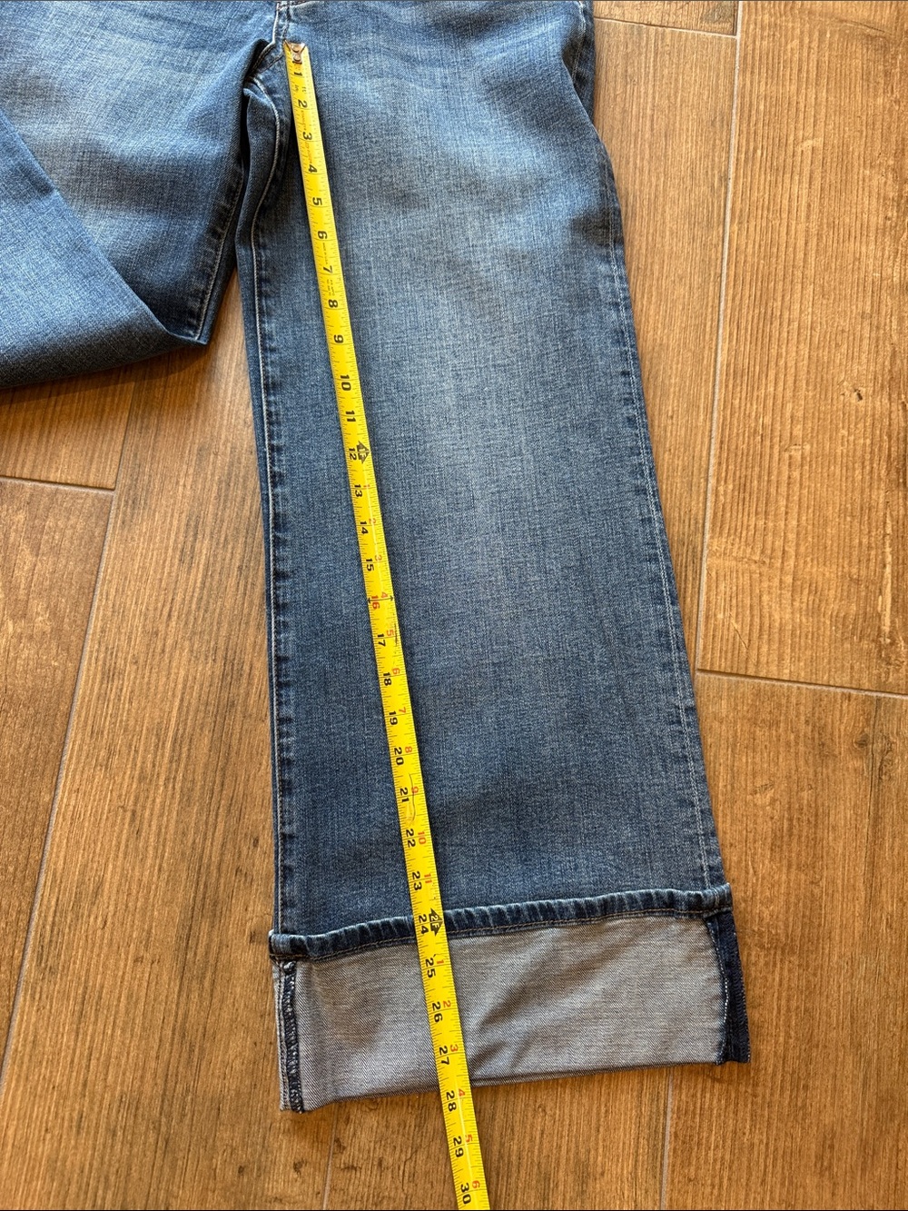 Women's Blue Straight-Leg Jeans - Picture 4 of 6